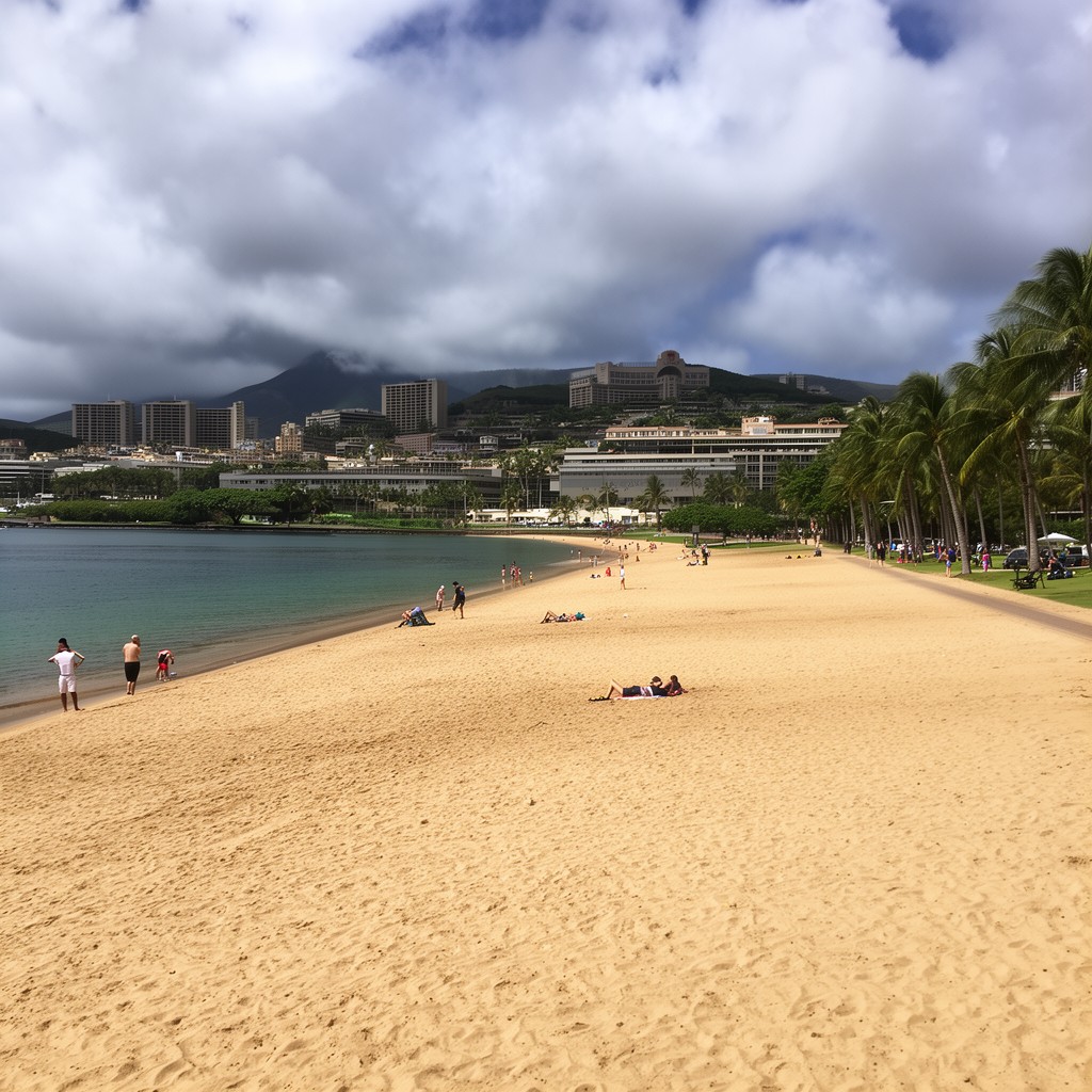 AI-generated illustration of Fort DeRussy Beach Park