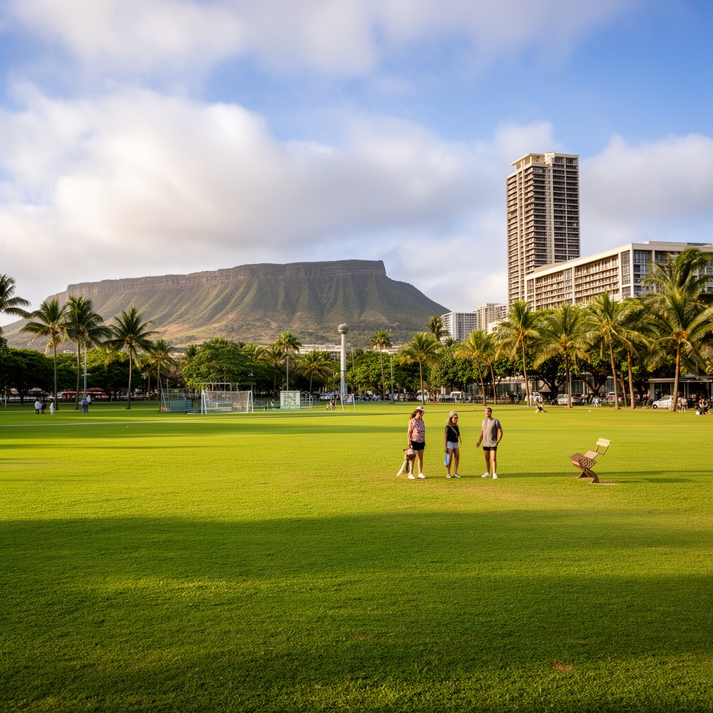 AI-generated illustration of Kapiolani Park