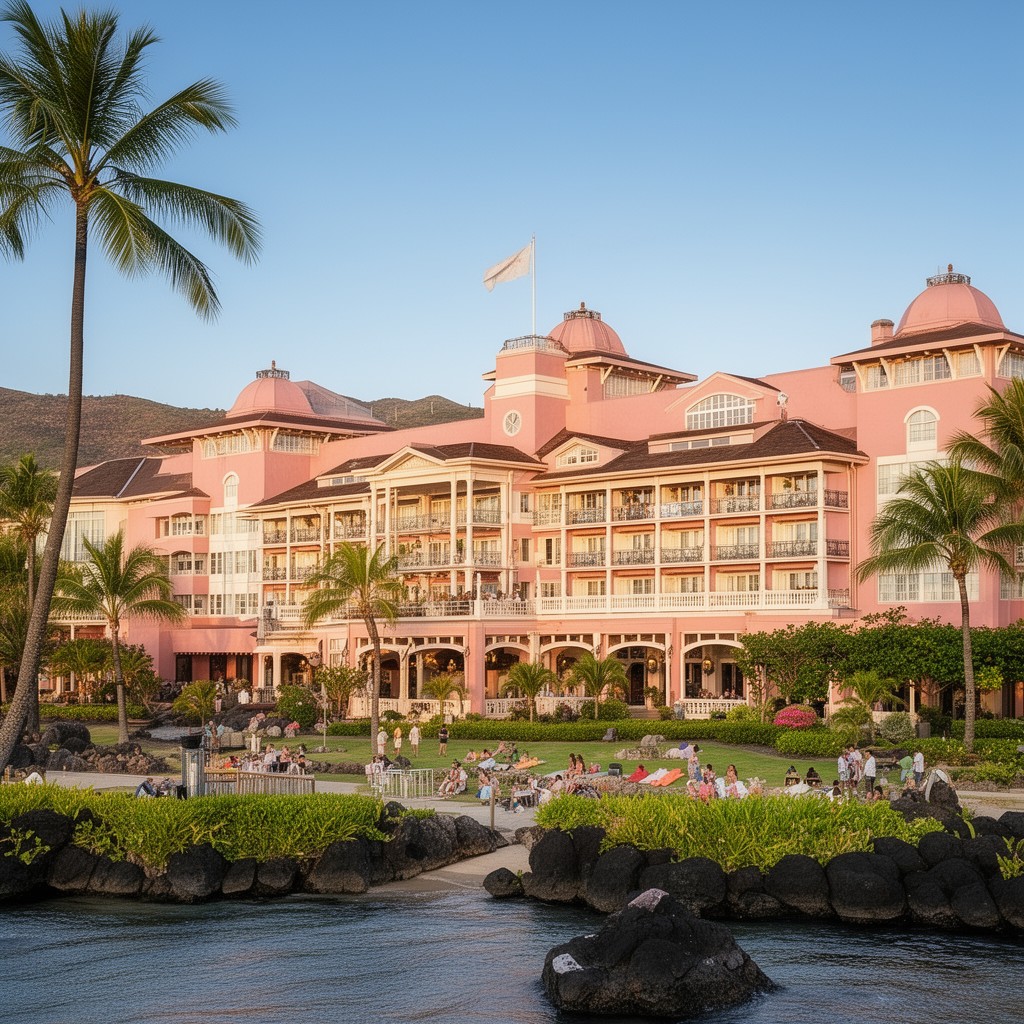 AI-generated illustration of Royal Hawaiian Hotel