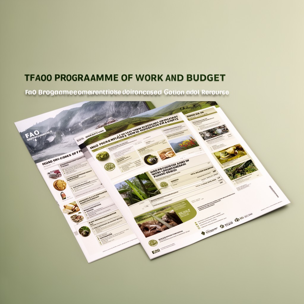 AI-generated illustration of FAO Programme of Work and Budget