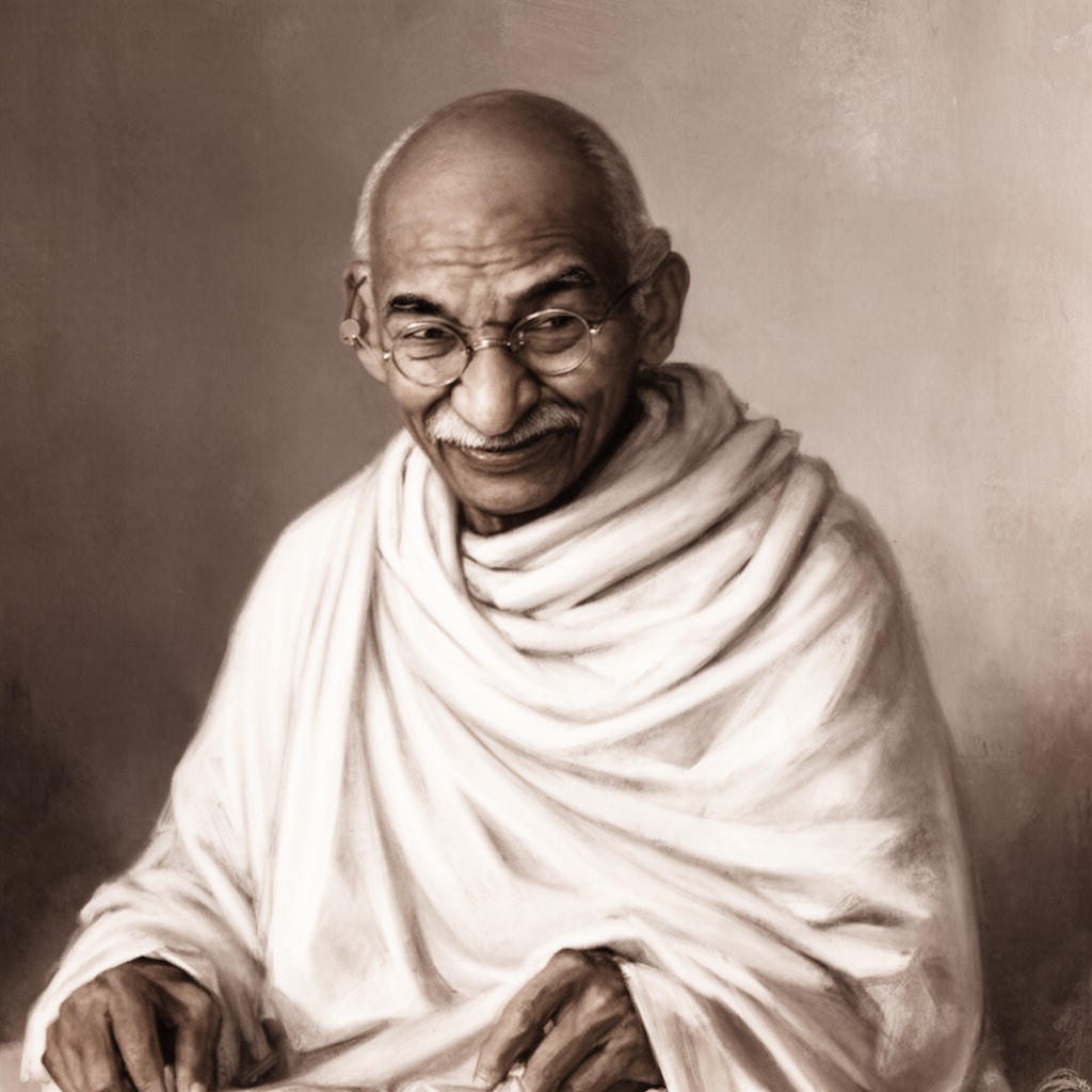 AI-generated illustration of Mahatma Gandhi