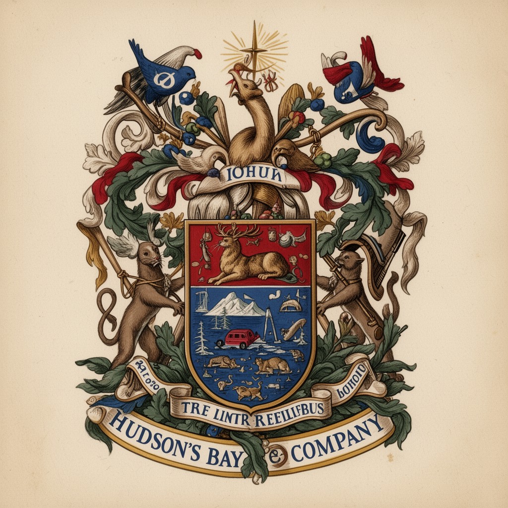 AI-generated illustration of Hudson's Bay Company coat of arms