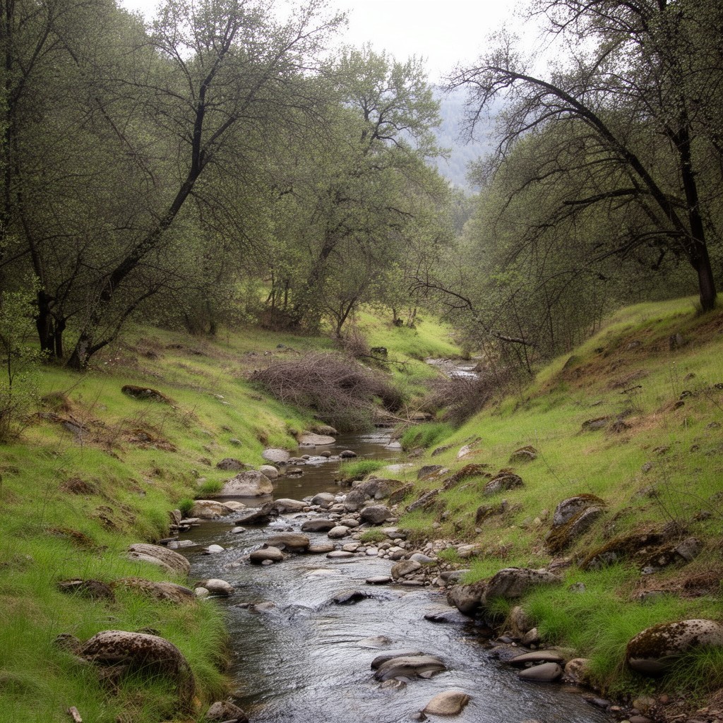AI-generated illustration of Adobe Creek