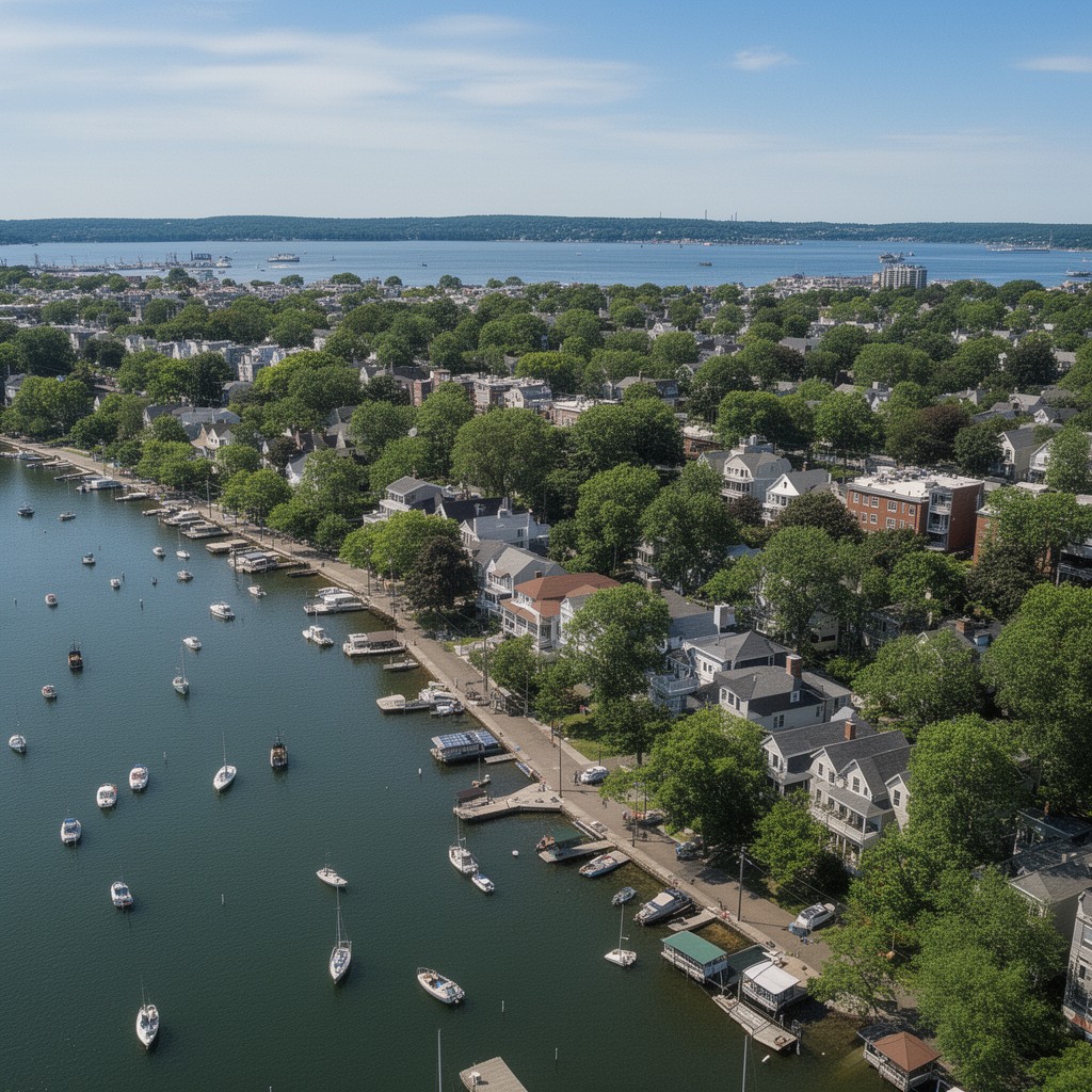 AI-generated illustration of Mamaroneck, New York