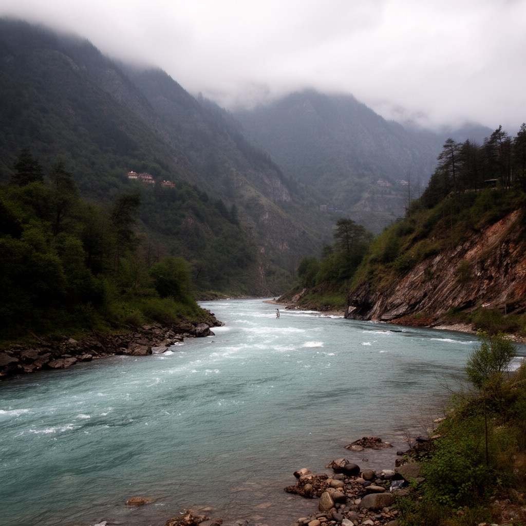 AI-generated illustration of Rioni River