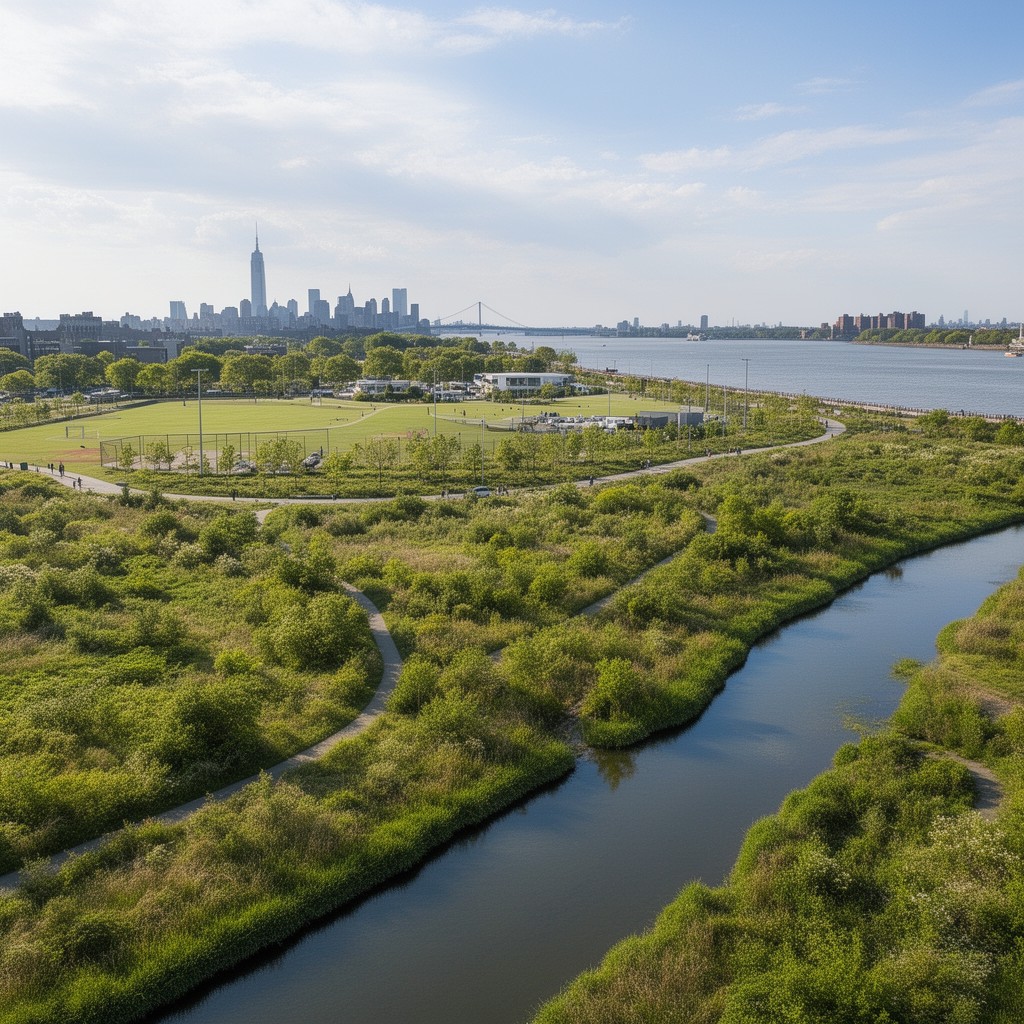 AI-generated illustration of Soundview Park