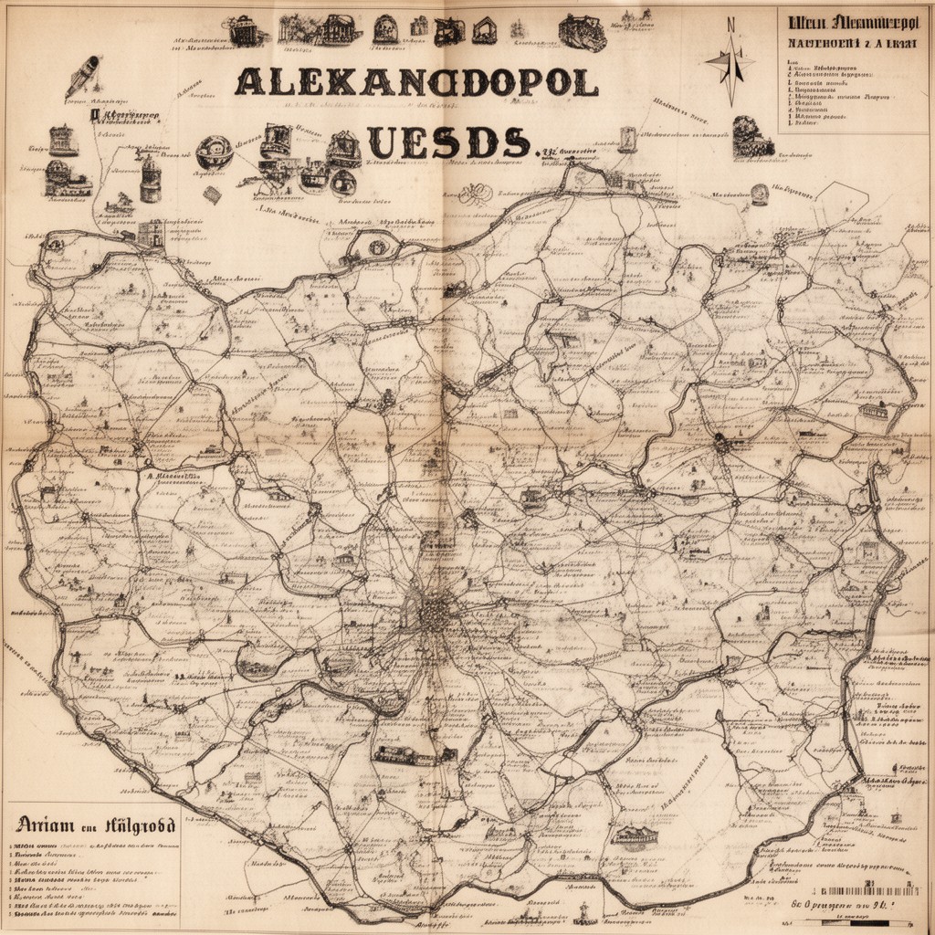 AI-generated illustration of Alexandropol uezd