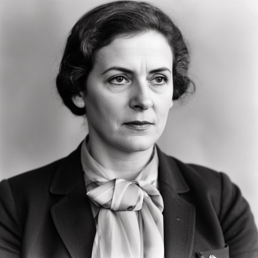 AI-generated illustration of Irène Joliot-Curie