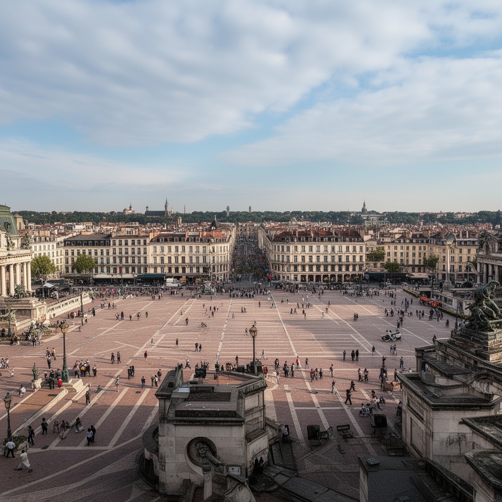 AI-generated illustration of Place Bellecour