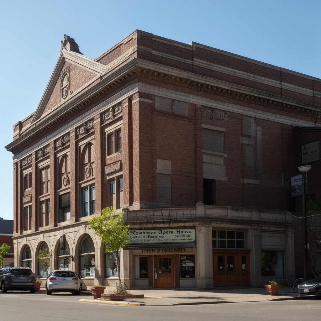 AI-generated illustration of Skowhegan Opera House