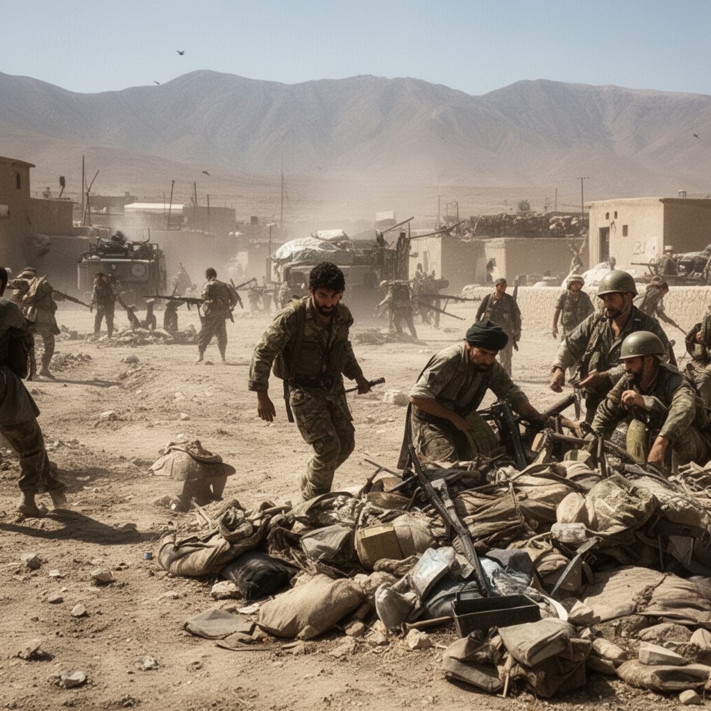 AI-generated illustration of Afghan conflicts