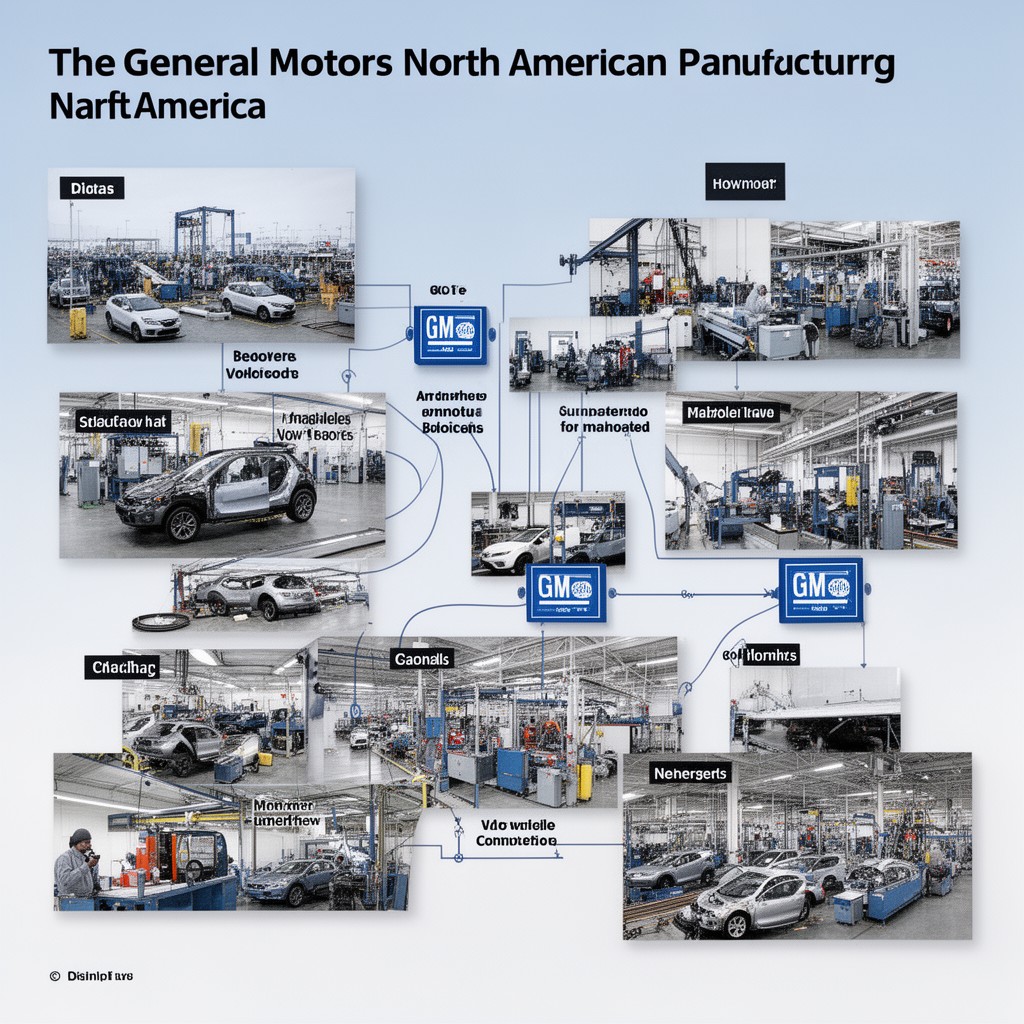 AI-generated illustration of General Motors North American manufacturing network