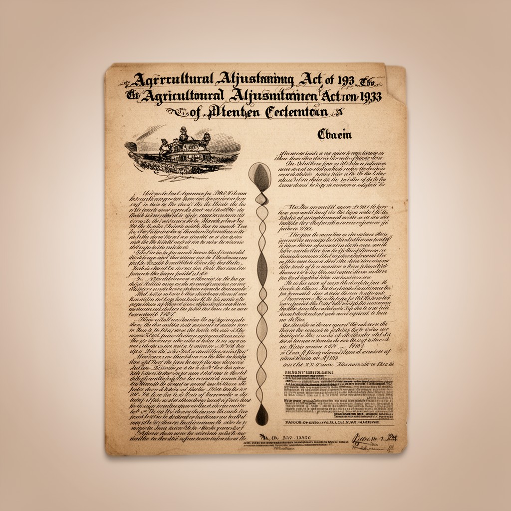 AI-generated illustration of Agricultural Adjustment Act of 1933