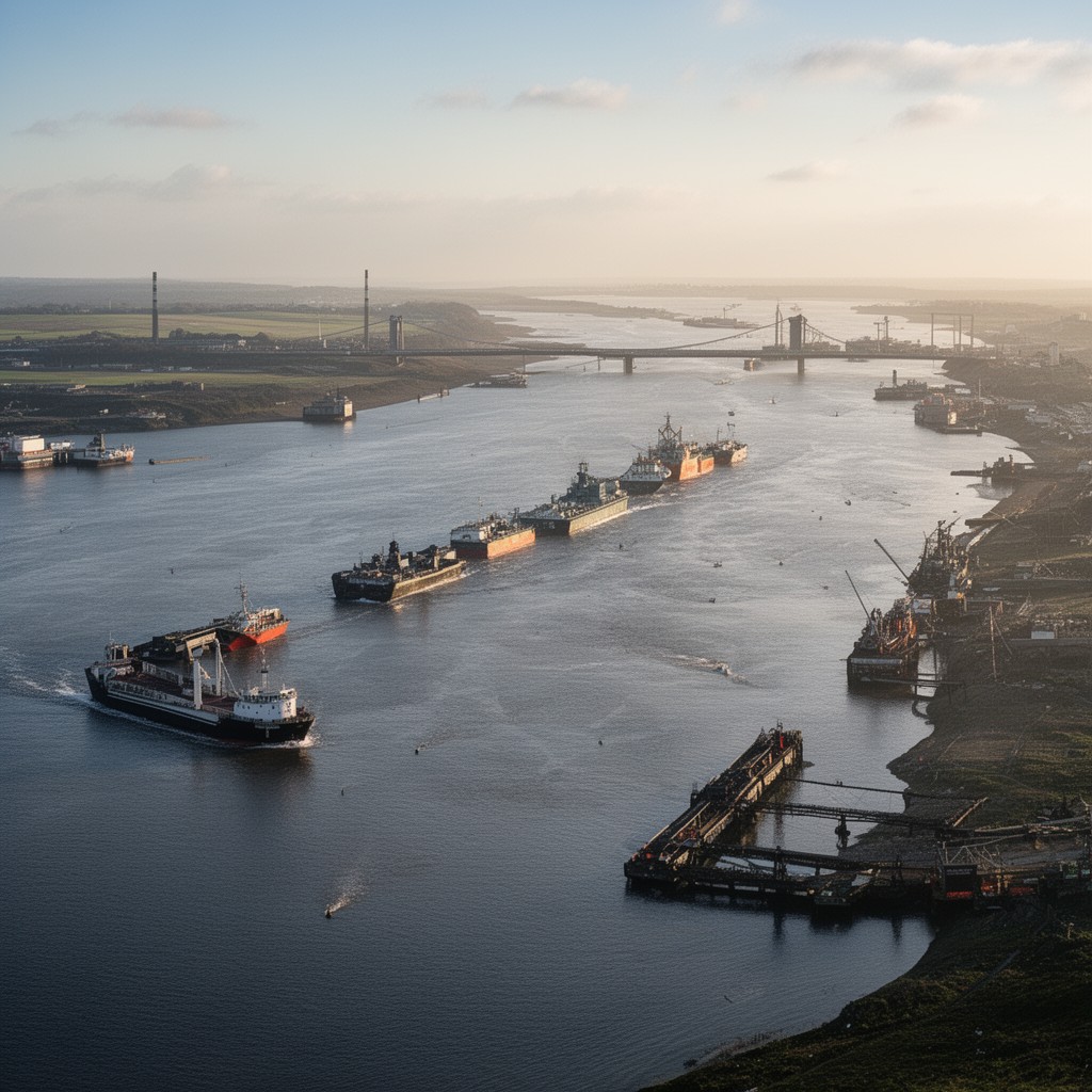 AI-generated illustration of Humber Estuary