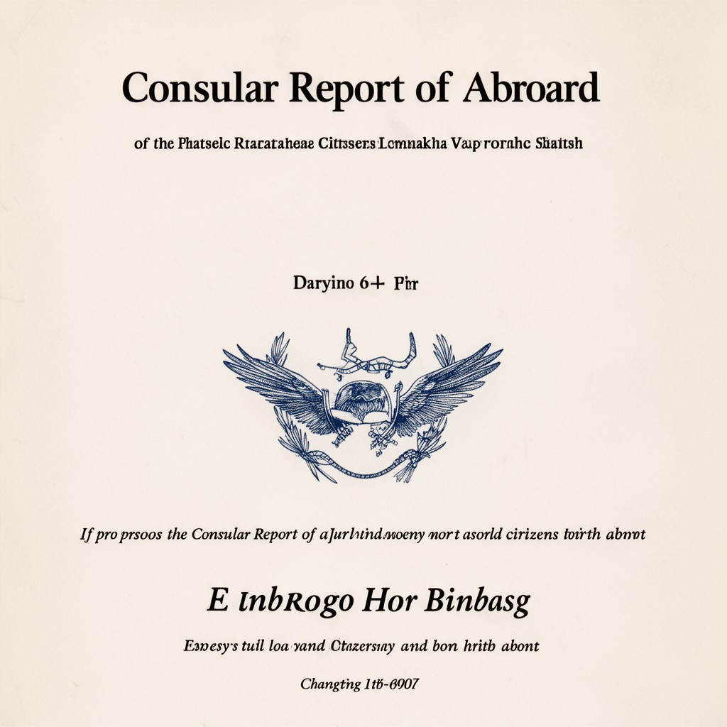 AI-generated illustration of Consular Report of Birth Abroad (for certain citizens born abroad)