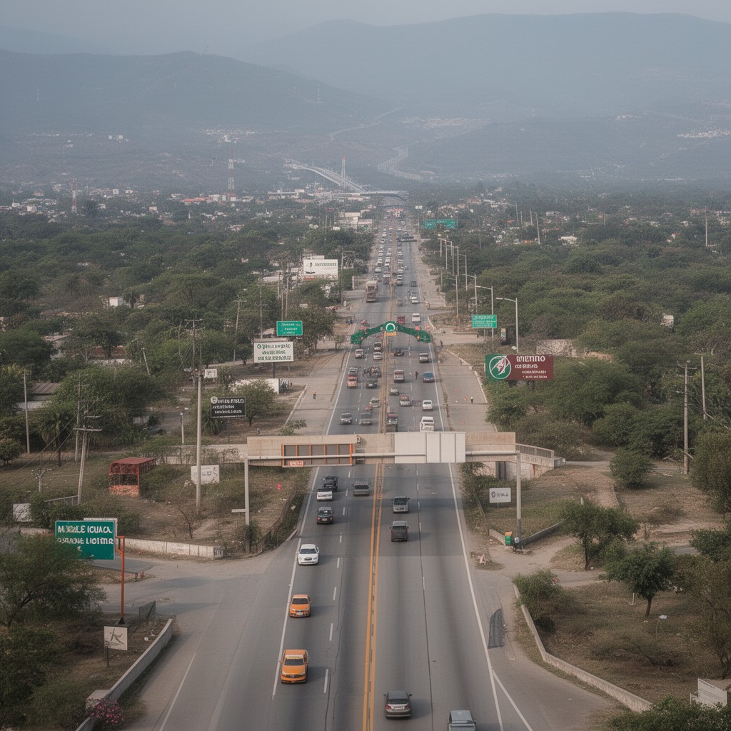 AI-generated illustration of Mexican Federal Highway 45