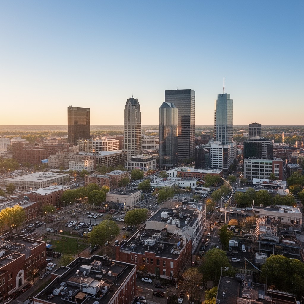 AI-generated illustration of Mecklenburg County, North Carolina