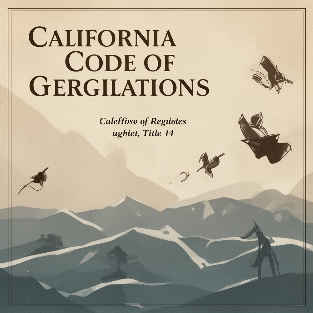 AI-generated illustration of California Code of Regulations (Title 14)