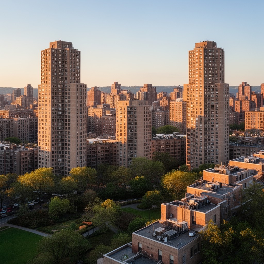 AI-generated illustration of Charles River Park residential complex