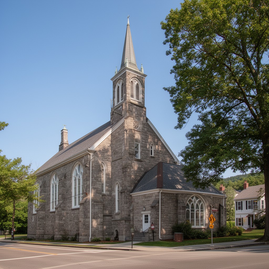 AI-generated illustration of Congregational Church of Littleton