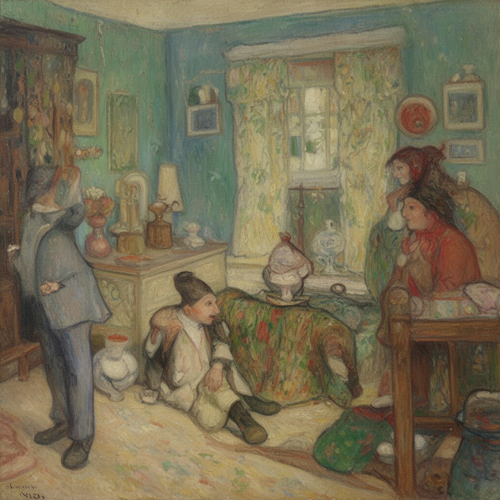 AI-generated illustration of The Suitor