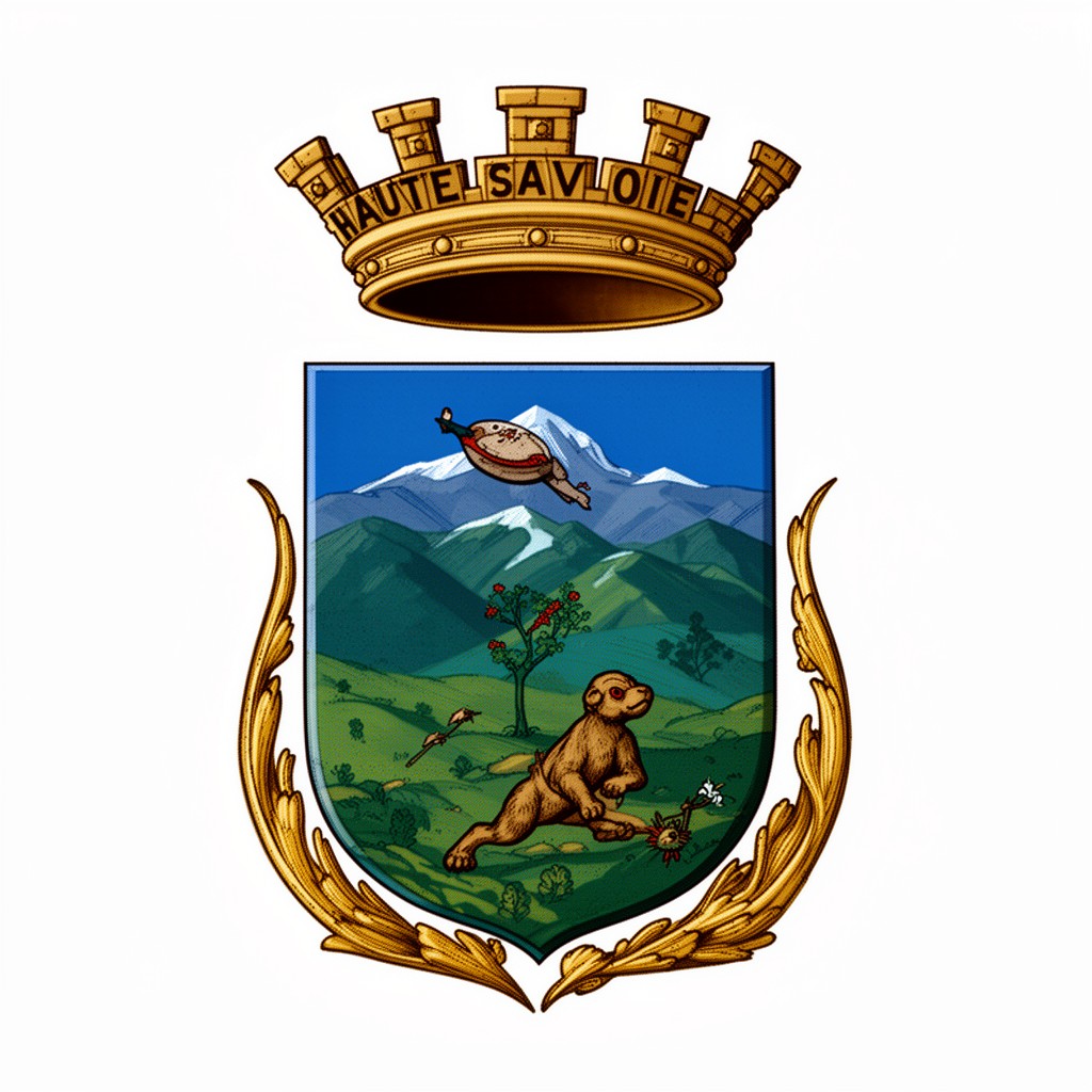 AI-generated illustration of Coat of arms of Haute-Savoie