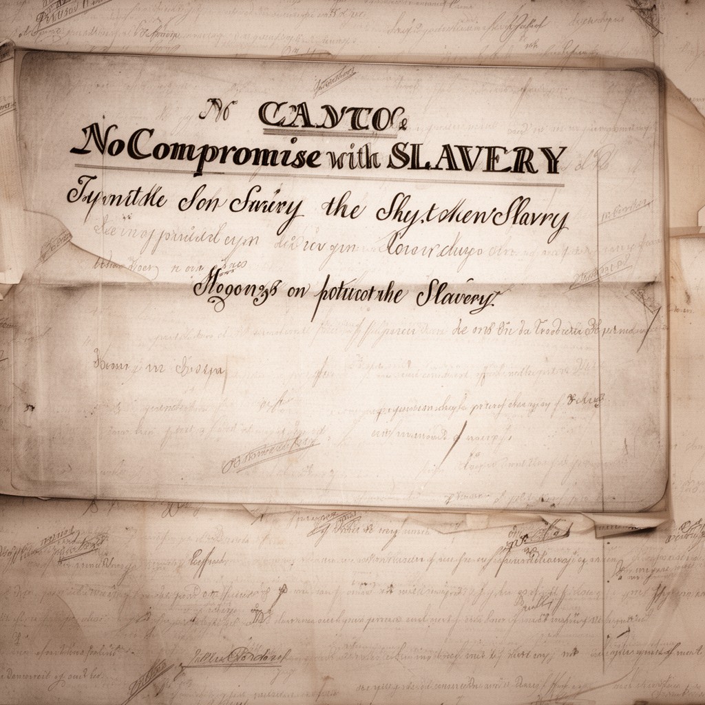 AI-generated illustration of No Compromise with Slavery