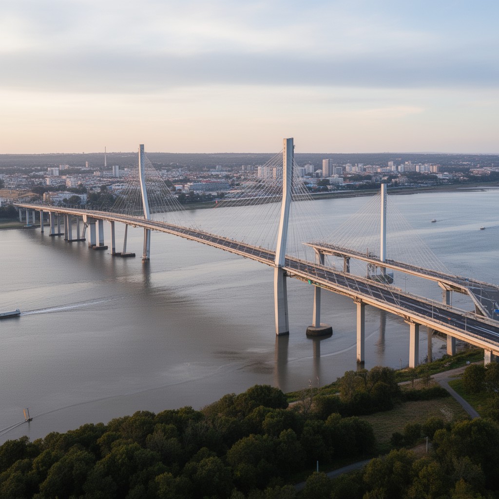 AI-generated illustration of Pont de Saint-Nazaire