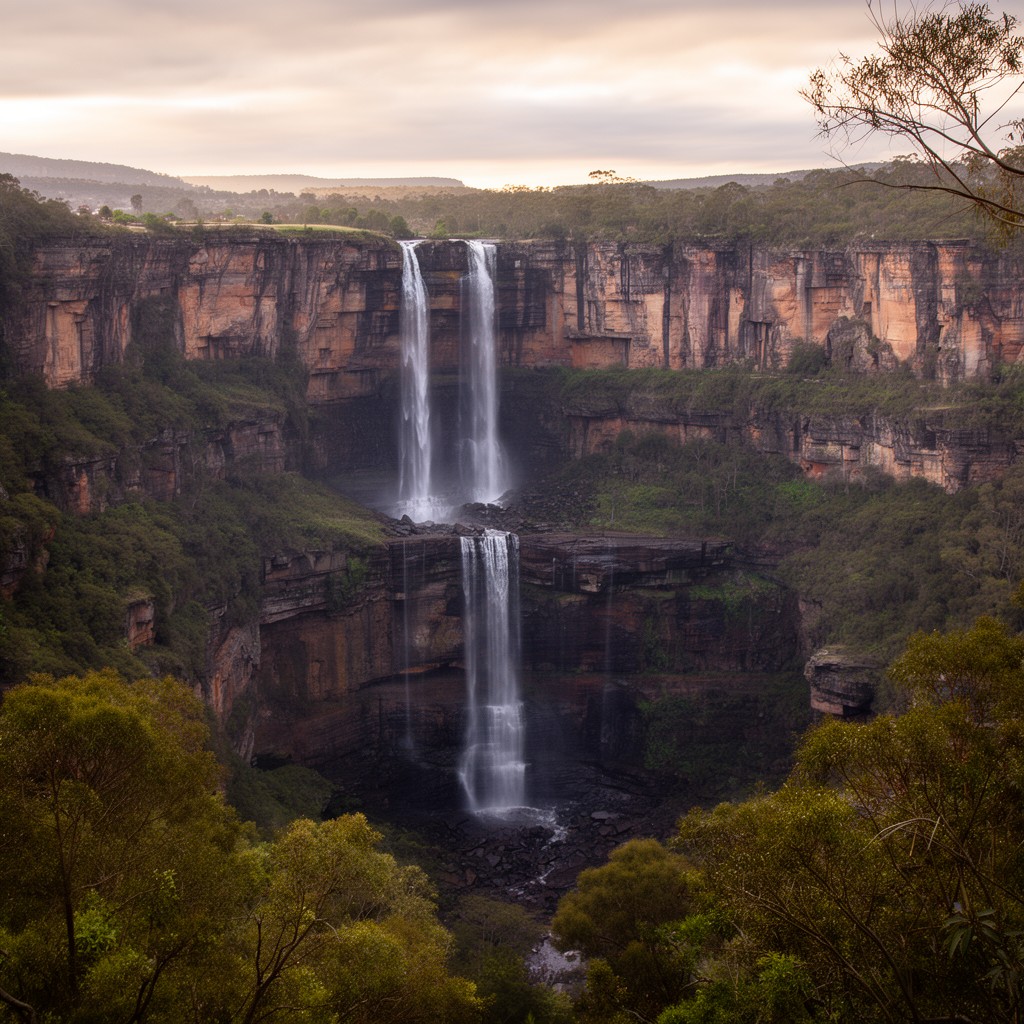AI-generated illustration of Wentworth Falls
