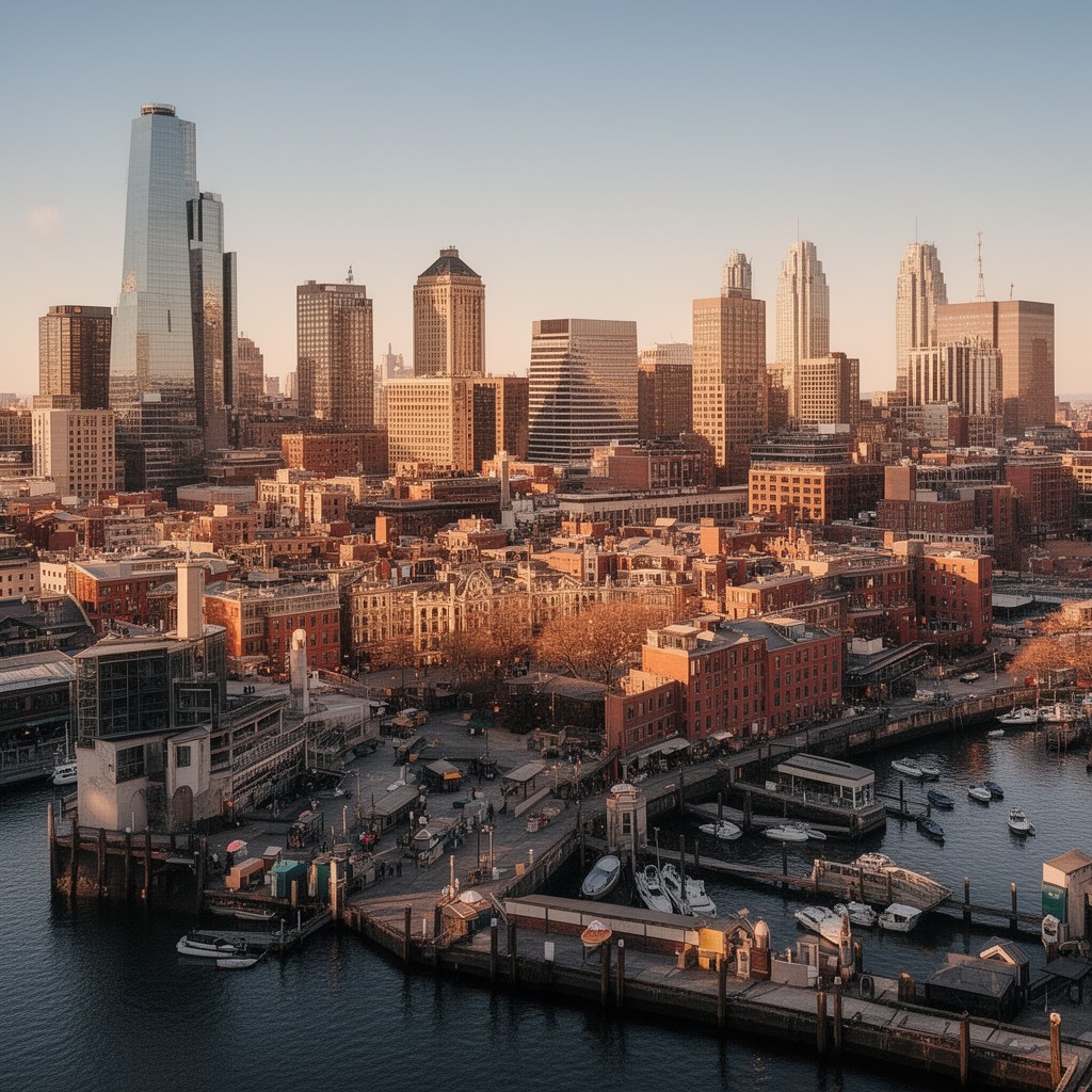 AI-generated illustration of Inner Harbor