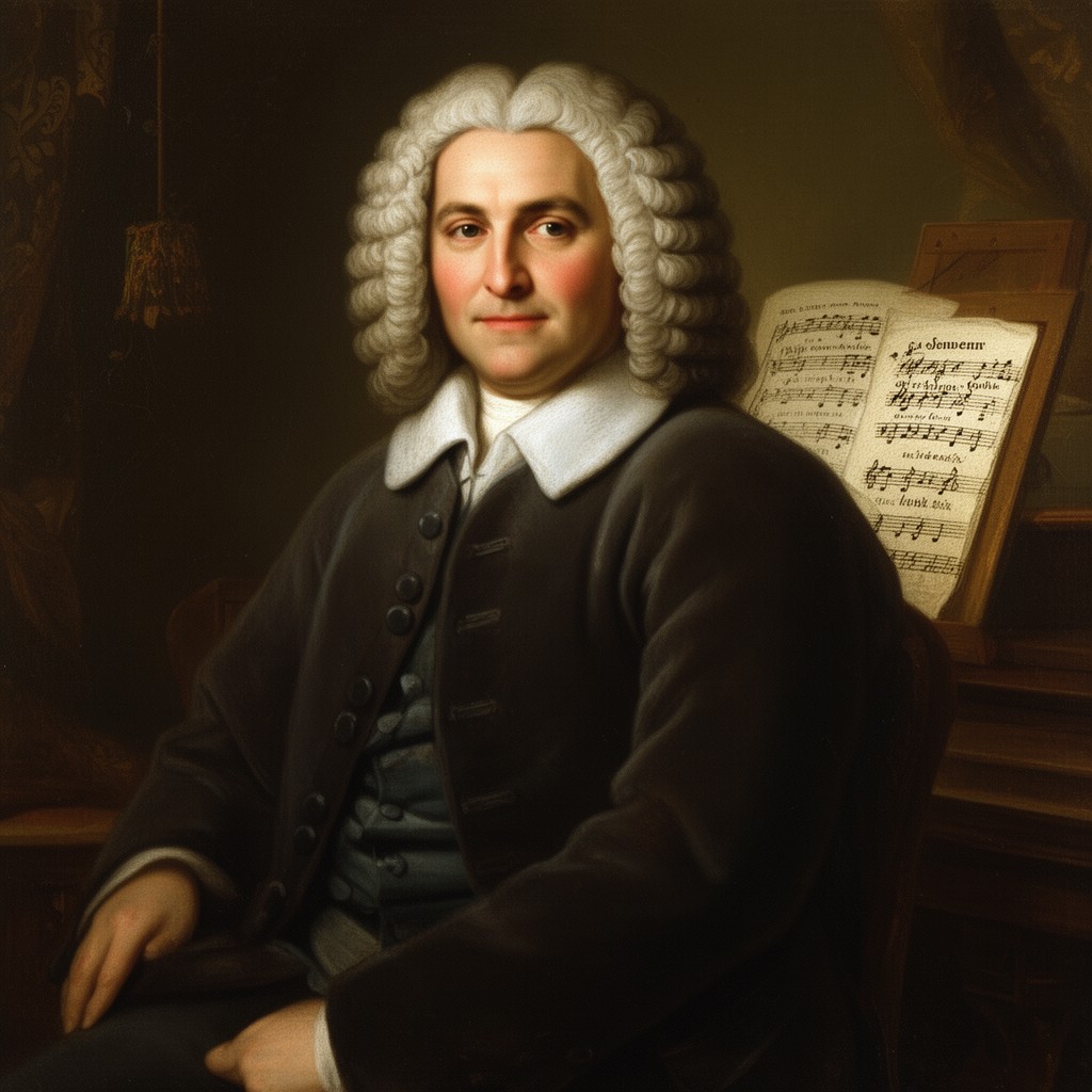 AI-generated illustration of Johann Sebastian Bach