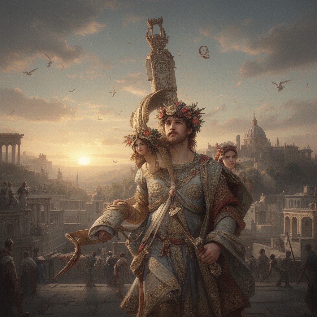AI-generated illustration of Gnaeus Domitius Ahenobarbus