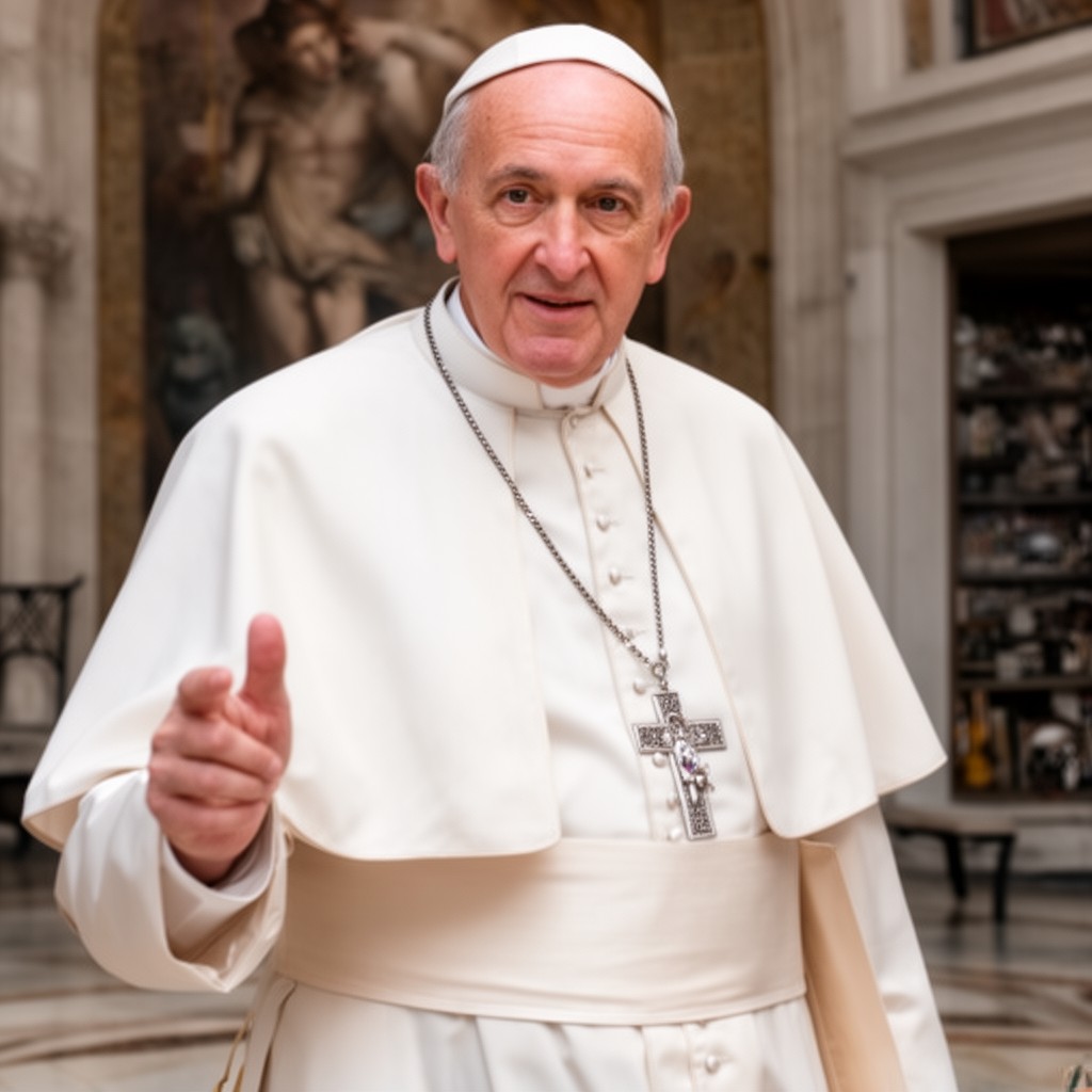 AI-generated illustration of Pope Francis