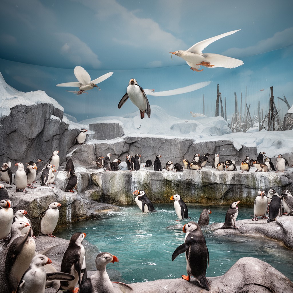 AI-generated illustration of Penguin and Puffin Coast