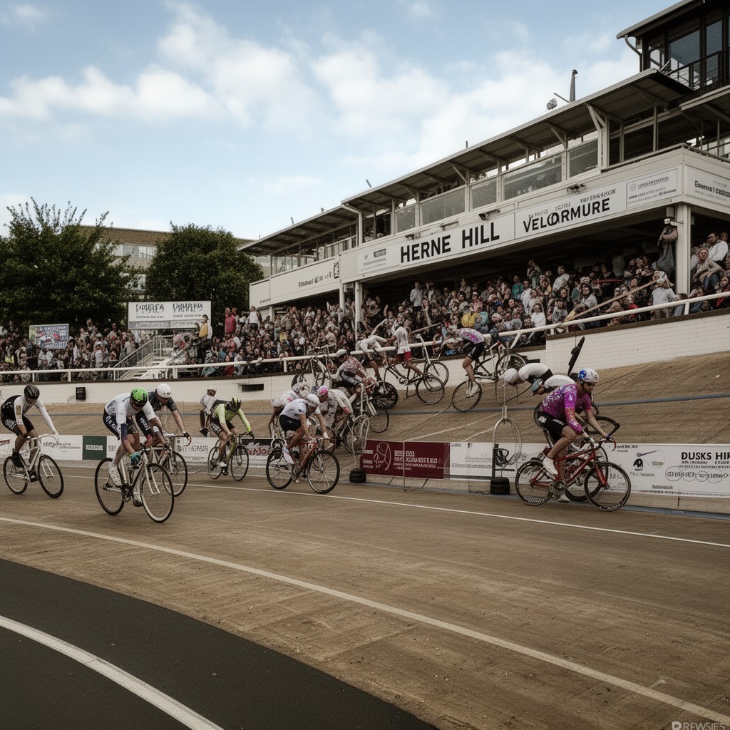 AI-generated illustration of Herne Hill Velodrome
