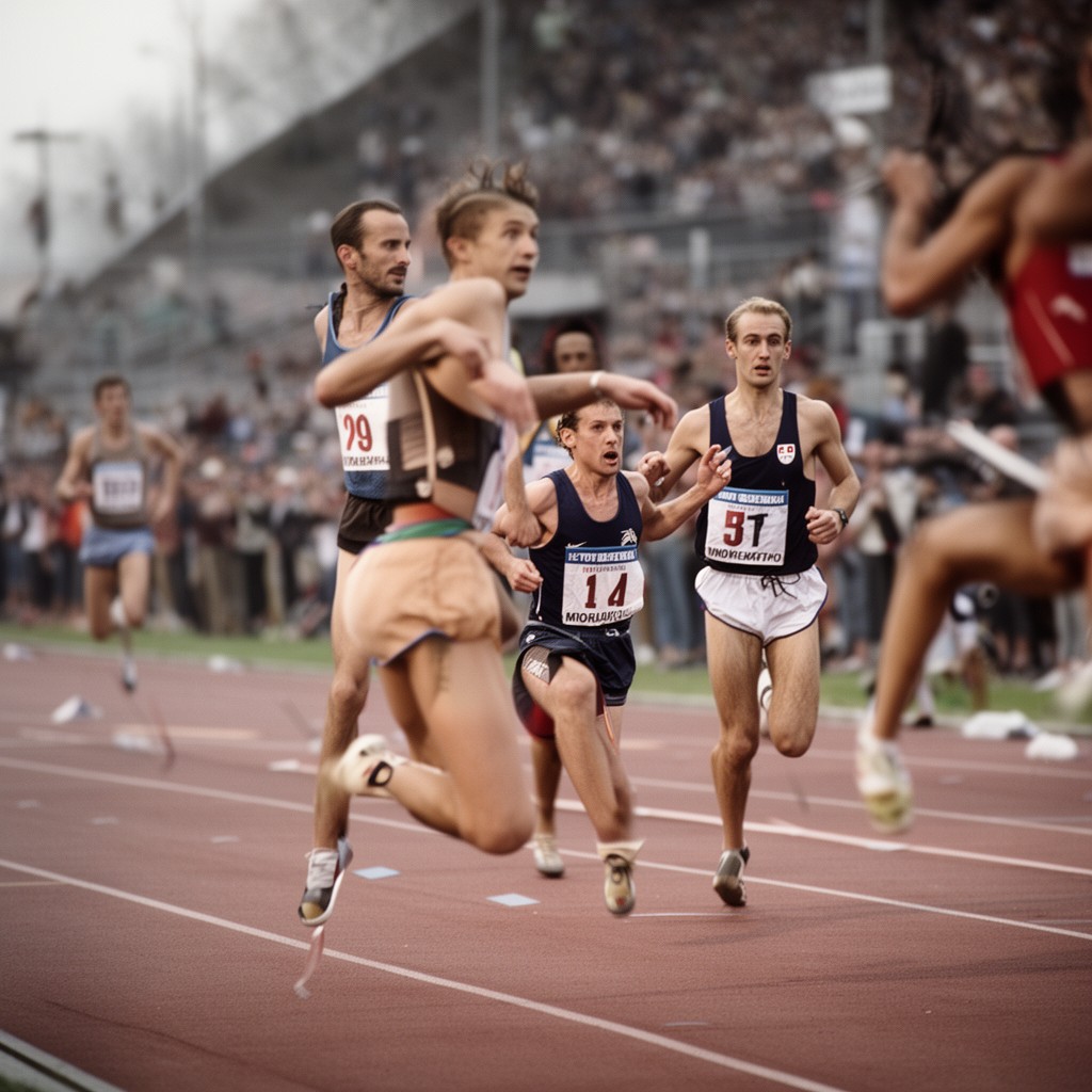 AI-generated illustration of Emil Zátopek