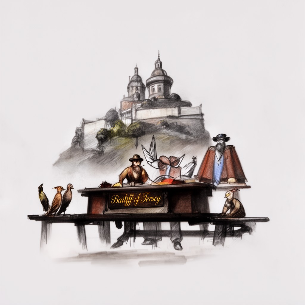 AI-generated illustration of Bailiff of Jersey