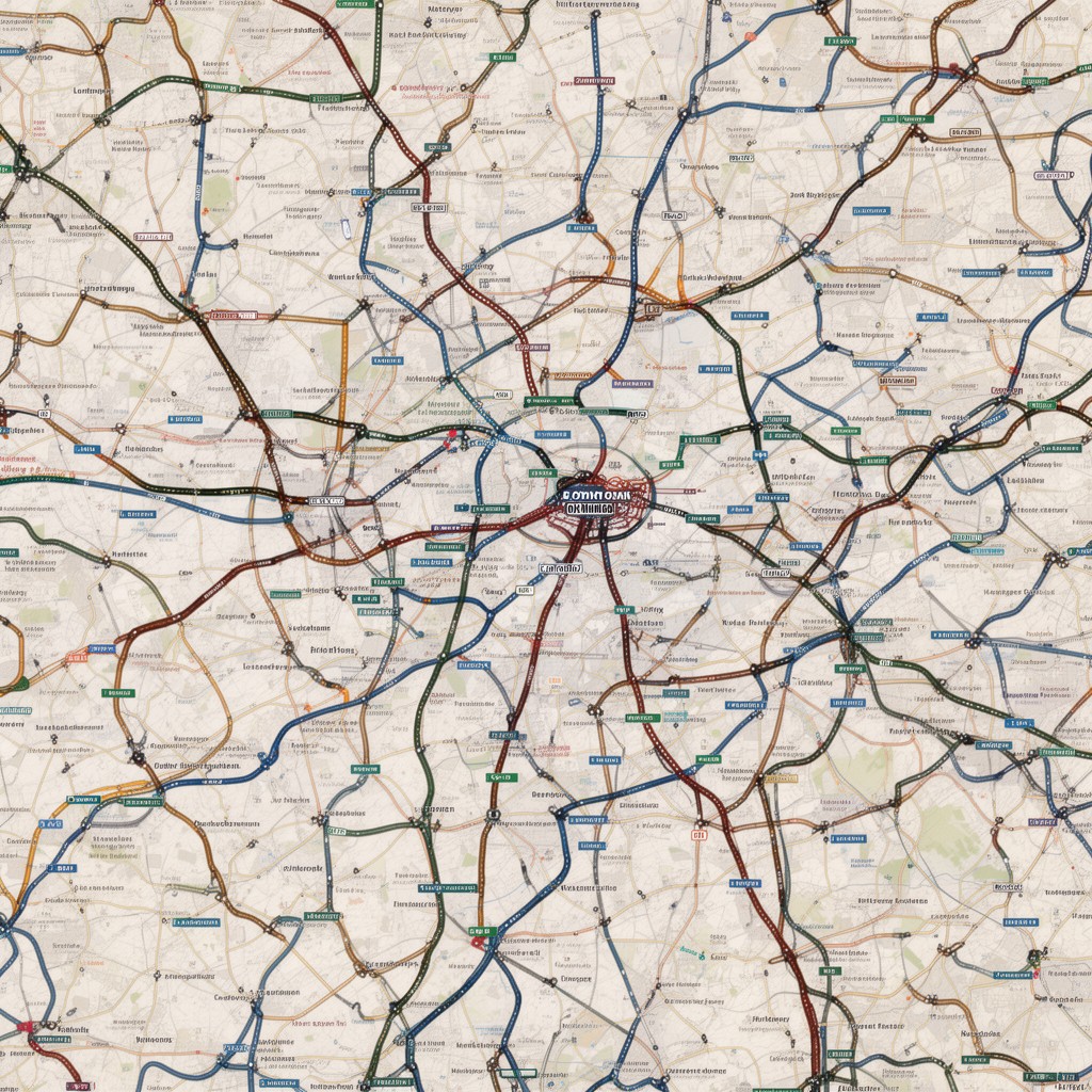 AI-generated illustration of London commuter belt