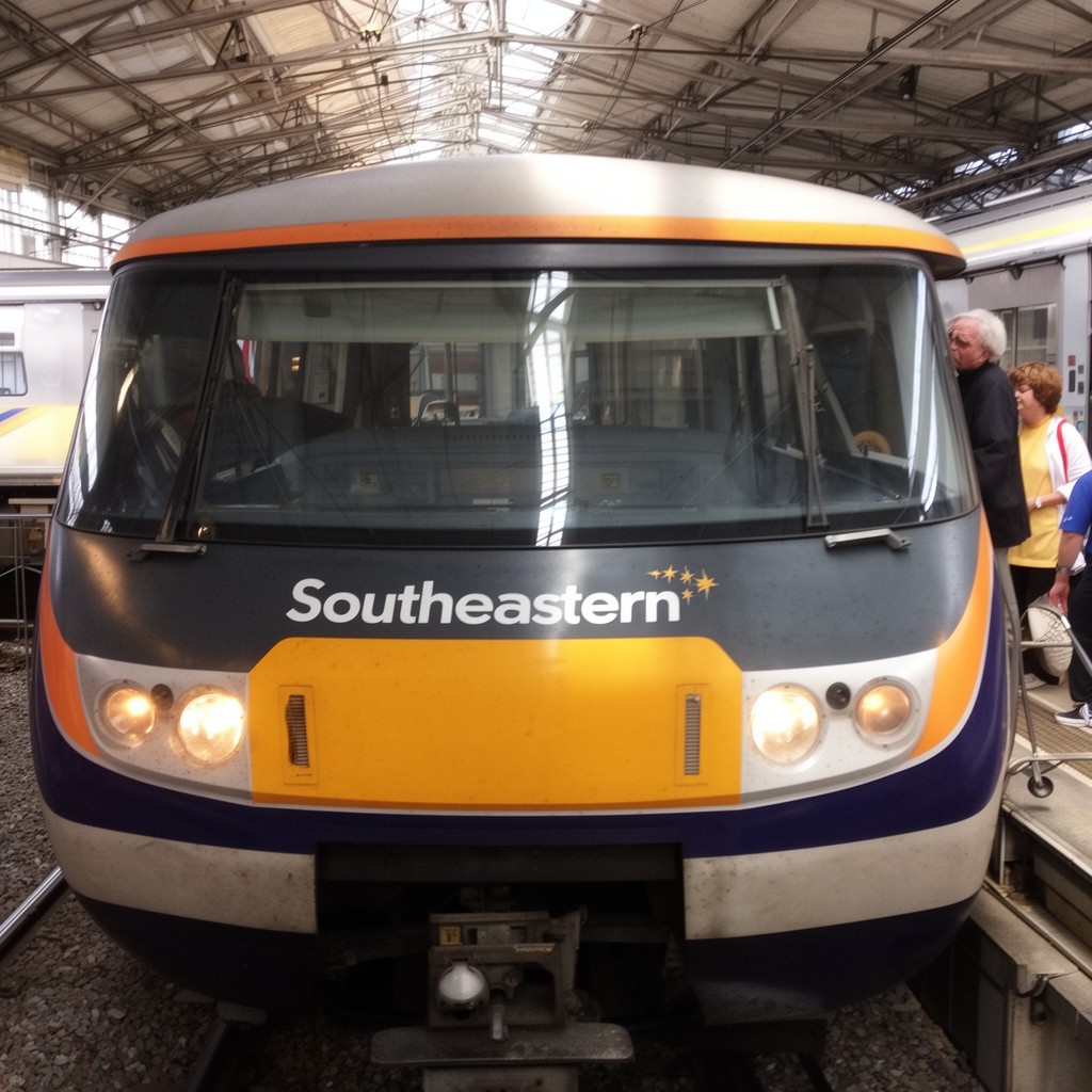 AI-generated illustration of Southeastern (train operating company)
