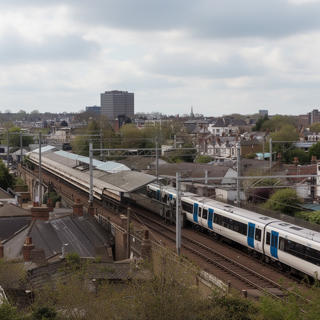 AI-generated illustration of Hayes railway line