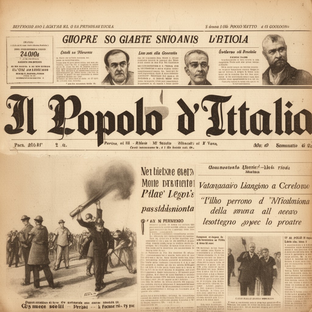 AI-generated illustration of Il Popolo d'Italia