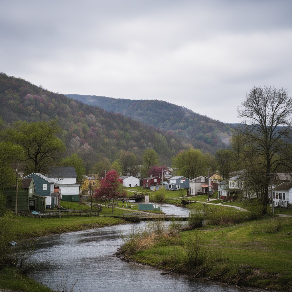AI-generated illustration of Spring Creek, Pennsylvania, United States