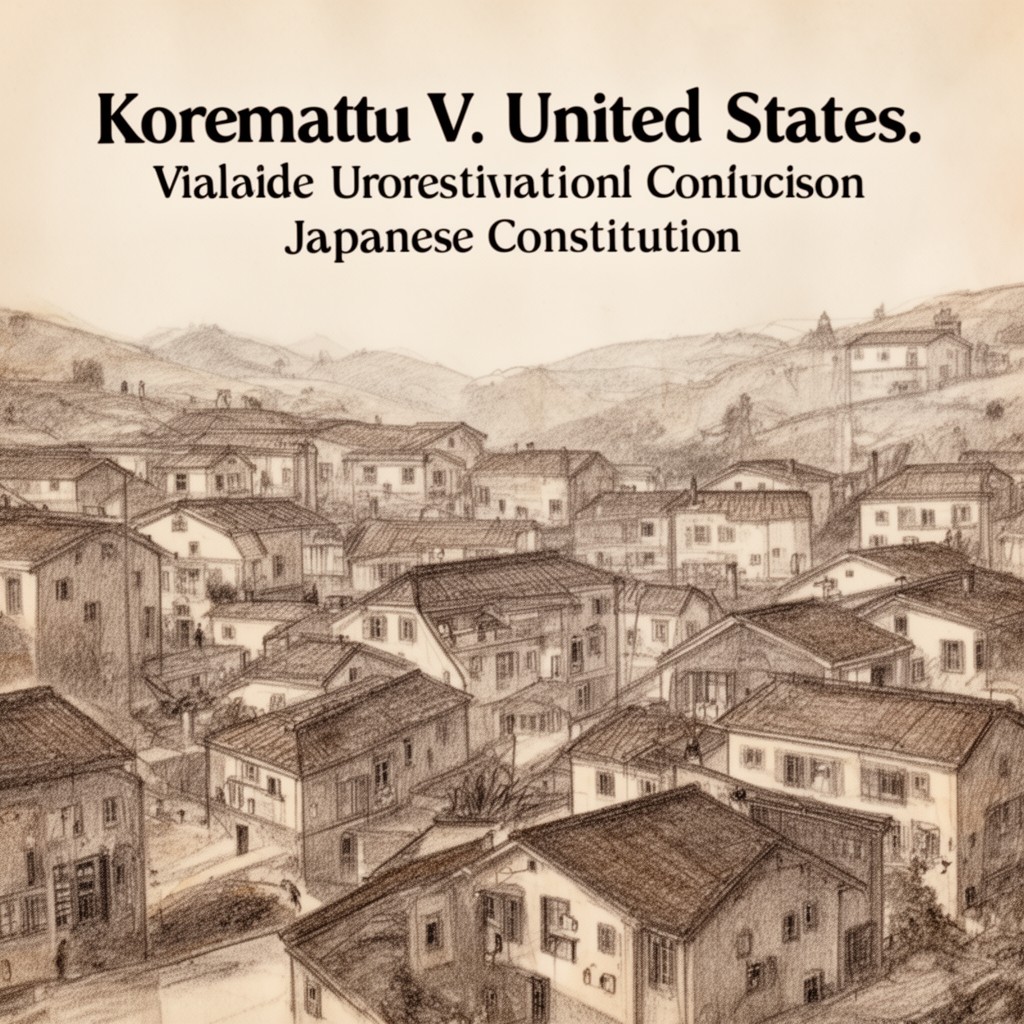 AI-generated illustration of Korematsu v. United States (dissent)