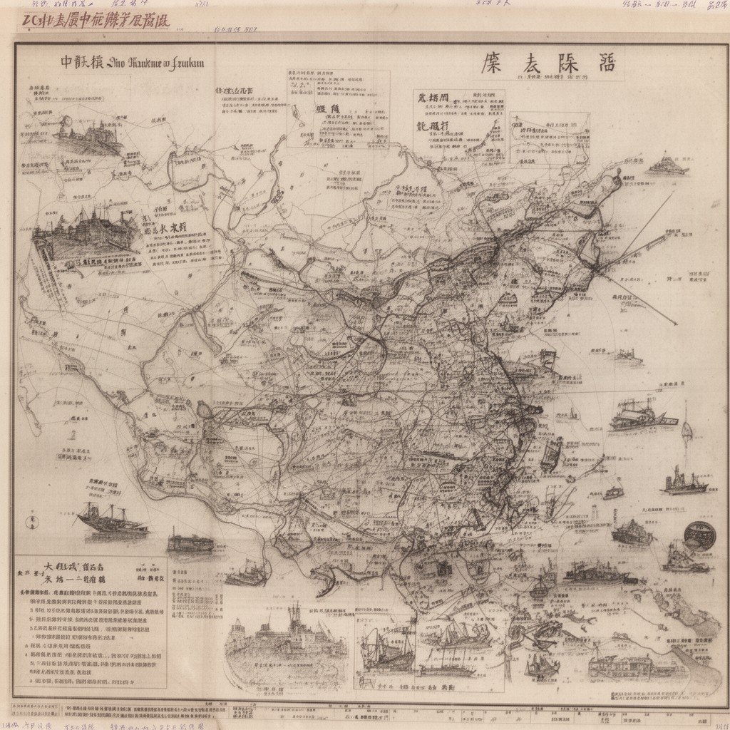 AI-generated illustration of South China theater of the Second Sino-Japanese War