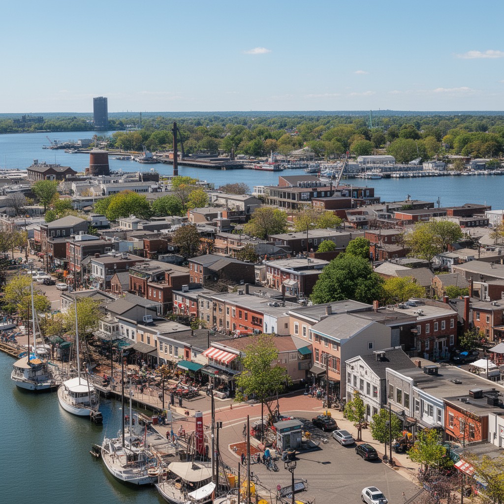 AI-generated illustration of Port Chester, New York