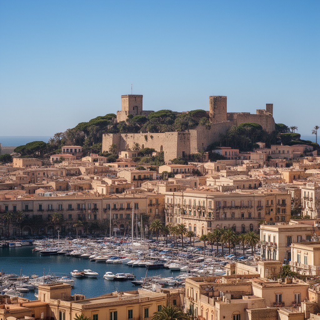 AI-generated illustration of Cagliari