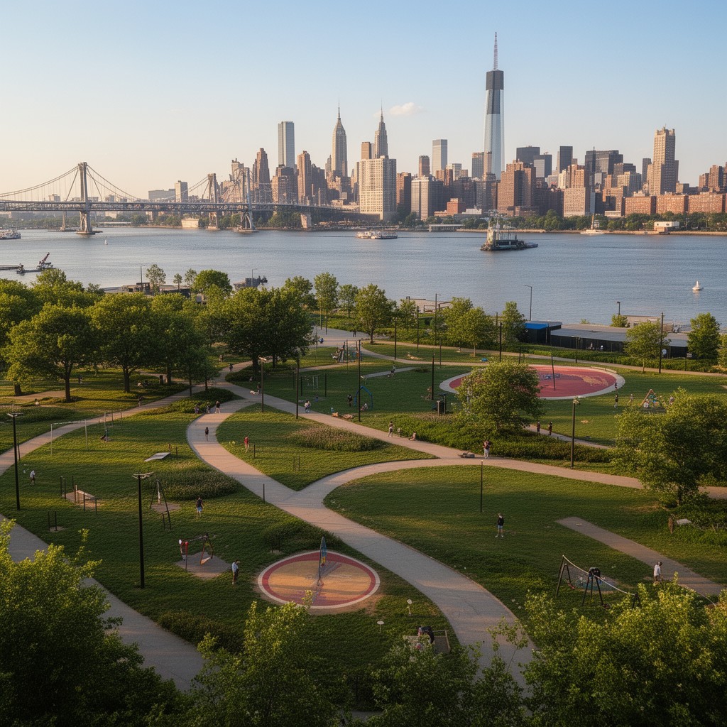 AI-generated illustration of Randall's Island Park