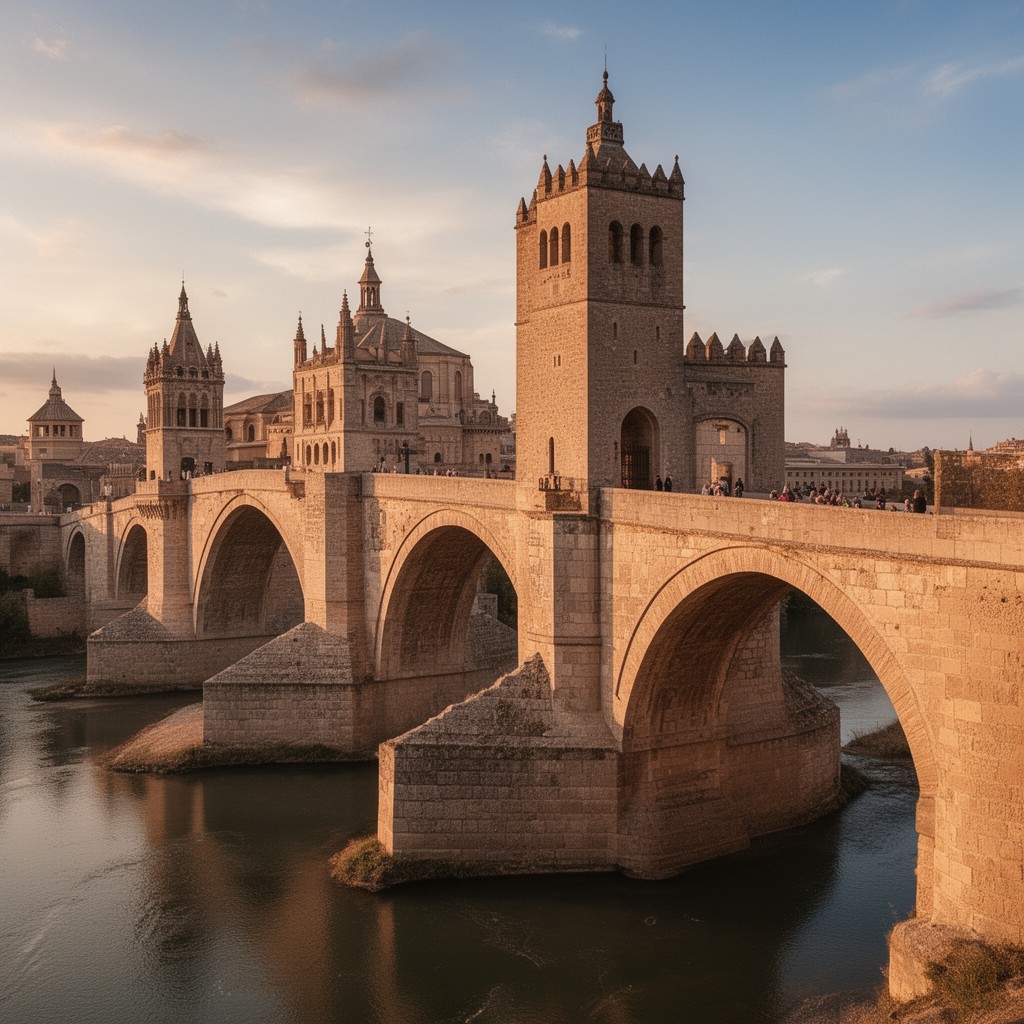 AI-generated illustration of Puente de San Martín