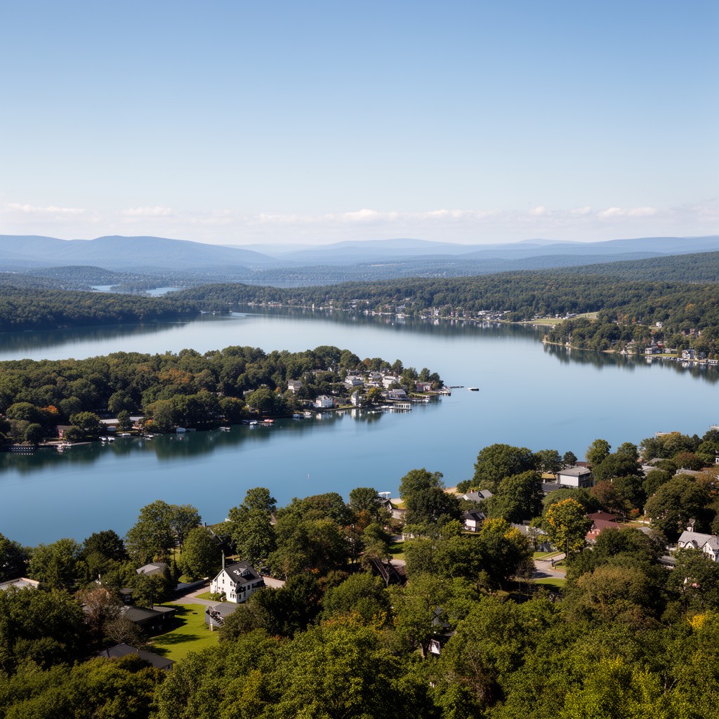 AI-generated illustration of Skaneateles Lake