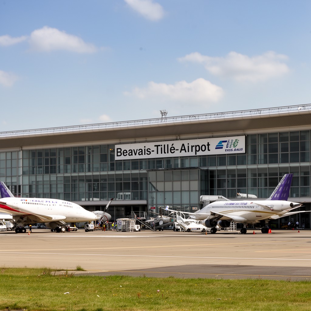 AI-generated illustration of Beauvais–Tillé Airport
